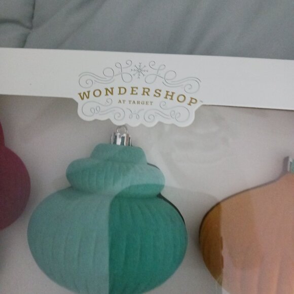 Wondershop flocked Christmas ornaments - Picture 2 of 3